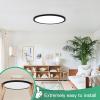 imageBrightever Walnut Wood LED Flush Mount Ceiling Light 12 Inch 24W 3200LM Close to Ceiling Light Fixtures Dimmable amp 2700K6500K 5 Color Selectable Light Fixtures Ceiling Mount 1 Pack5CCTBlack