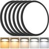 imageBrightever Walnut Wood LED Flush Mount Ceiling Light 12 Inch 24W 3200LM Close to Ceiling Light Fixtures Dimmable amp 2700K6500K 5 Color Selectable Light Fixtures Ceiling Mount 1 Pack5CCTBlack