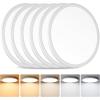imageBrightever Walnut Wood LED Flush Mount Ceiling Light 12 Inch 24W 3200LM Close to Ceiling Light Fixtures Dimmable amp 2700K6500K 5 Color Selectable Light Fixtures Ceiling Mount 1 Pack5CCTWhite