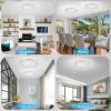 imageCrystal Chandeliers Flush Mount LED Ceiling Light Fixture 5000K Daylight White Super Bright 1980LM 11Inch Dimmable Farmhouse Kitchen Light Modern Ceiling Lamp for Bedroom Bathroom Nursery13 inch