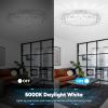 imageCrystal Chandeliers Flush Mount LED Ceiling Light Fixture 5000K Daylight White Super Bright 1980LM 11Inch Dimmable Farmhouse Kitchen Light Modern Ceiling Lamp for Bedroom Bathroom Nursery188 inch