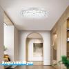 imageCrystal Chandeliers Flush Mount LED Ceiling Light Fixture 5000K Daylight White Super Bright 1980LM 11Inch Dimmable Farmhouse Kitchen Light Modern Ceiling Lamp for Bedroom Bathroom Nursery188 inch