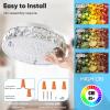 imageCrystal Chandeliers Flush Mount LED Ceiling Light Fixture 5000K Daylight White Super Bright 1980LM 11Inch Dimmable Farmhouse Kitchen Light Modern Ceiling Lamp for Bedroom Bathroom Nursery11 inch