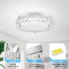 imageCrystal Chandeliers Flush Mount LED Ceiling Light Fixture 5000K Daylight White Super Bright 1980LM 11Inch Dimmable Farmhouse Kitchen Light Modern Ceiling Lamp for Bedroom Bathroom Nursery11 inch