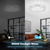 imageCrystal Chandeliers Flush Mount LED Ceiling Light Fixture 5000K Daylight White Super Bright 1980LM 11Inch Dimmable Farmhouse Kitchen Light Modern Ceiling Lamp for Bedroom Bathroom Nursery13 inch