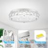imageCrystal Chandeliers Flush Mount LED Ceiling Light Fixture 5000K Daylight White Super Bright 1980LM 11Inch Dimmable Farmhouse Kitchen Light Modern Ceiling Lamp for Bedroom Bathroom Nursery13 inch