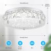 imageCrystal Chandeliers Flush Mount LED Ceiling Light Fixture 5000K Daylight White Super Bright 1980LM 11Inch Dimmable Farmhouse Kitchen Light Modern Ceiling Lamp for Bedroom Bathroom Nursery11 inch
