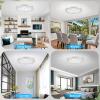 imageCrystal Chandeliers Flush Mount LED Ceiling Light Fixture 5000K Daylight White Super Bright 1980LM 11Inch Dimmable Farmhouse Kitchen Light Modern Ceiling Lamp for Bedroom Bathroom Nursery188 inch