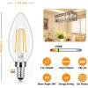 imageE12 LED Candelabra Bulbs 40 Watt Equivalent 4W Vintage Candle Light Bulbs Dimmable 470Lm Warm White 2700K B11 Edison Bulb Filament Clear Glass Lamp Bulb for Chandelier Ceiling Fan 5 Packs40w Warm White 2700k