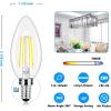 imageE12 LED Candelabra Bulbs 40 Watt Equivalent 4W Vintage Candle Light Bulbs Dimmable 470Lm Warm White 2700K B11 Edison Bulb Filament Clear Glass Lamp Bulb for Chandelier Ceiling Fan 5 Packs40w Daylight White 5000k