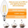 imageE12 LED Candelabra Bulbs 40 Watt Equivalent 4W Vintage Candle Light Bulbs Dimmable 470Lm Warm White 2700K B11 Edison Bulb Filament Clear Glass Lamp Bulb for Chandelier Ceiling Fan 5 Packs40w Warm White 2700k