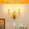 imageE12 LED Candelabra Bulbs 40 Watt Equivalent 4W Vintage Candle Light Bulbs Dimmable 470Lm Warm White 2700K B11 Edison Bulb Filament Clear Glass Lamp Bulb for Chandelier Ceiling Fan 5 Packs60w Warm White 2700k