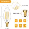 imageE12 LED Candelabra Bulbs 40 Watt Equivalent 4W Vintage Candle Light Bulbs Dimmable 470Lm Warm White 2700K B11 Edison Bulb Filament Clear Glass Lamp Bulb for Chandelier Ceiling Fan 5 Packs60w Warm White 2700k