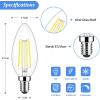 imageE12 LED Candelabra Bulbs 40 Watt Equivalent 4W Vintage Candle Light Bulbs Dimmable 470Lm Warm White 2700K B11 Edison Bulb Filament Clear Glass Lamp Bulb for Chandelier Ceiling Fan 5 Packs40w Daylight White 5000k