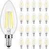 imageE12 LED Candelabra Bulbs 40 Watt Equivalent 4W Vintage Candle Light Bulbs Dimmable 470Lm Warm White 2700K B11 Edison Bulb Filament Clear Glass Lamp Bulb for Chandelier Ceiling Fan 5 Packs40w Daylight White 5000k