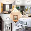 imageFlush Mount Ceiling Light Black 30W 4000Lm 5CCT Dimmable LED Ceiling Light Fixture 2700K3000K4000K5000K6500K Adjustable 10 Inch for Hallway Bedroom Bathroom Kitchen Closet Offices Set of 2Brushed Nickle