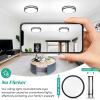 imageFlush Mount Ceiling Light Black 30W 4000Lm 5CCT Dimmable LED Ceiling Light Fixture 2700K3000K4000K5000K6500K Adjustable 10 Inch for Hallway Bedroom Bathroom Kitchen Closet Offices Set of 2Black