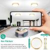 imageFlush Mount Ceiling Light Black 30W 4000Lm 5CCT Dimmable LED Ceiling Light Fixture 2700K3000K4000K5000K6500K Adjustable 10 Inch for Hallway Bedroom Bathroom Kitchen Closet Offices Set of 2Brushed Gold