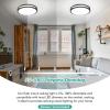 imageFlush Mount Ceiling Light Black 30W 4000Lm 5CCT Dimmable LED Ceiling Light Fixture 2700K3000K4000K5000K6500K Adjustable 10 Inch for Hallway Bedroom Bathroom Kitchen Closet Offices Set of 2Black
