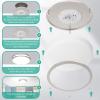 imageFlush Mount Ceiling Light Black 30W 4000Lm 5CCT Dimmable LED Ceiling Light Fixture 2700K3000K4000K5000K6500K Adjustable 10 Inch for Hallway Bedroom Bathroom Kitchen Closet Offices Set of 2Brushed Nickle