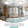 imageFlush Mount Ceiling Light Black 30W 4000Lm 5CCT Dimmable LED Ceiling Light Fixture 2700K3000K4000K5000K6500K Adjustable 10 Inch for Hallway Bedroom Bathroom Kitchen Closet Offices Set of 2Brushed Nickle