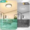 imageFlush Mount Ceiling Light Black 30W 4000Lm 5CCT Dimmable LED Ceiling Light Fixture 2700K3000K4000K5000K6500K Adjustable 10 Inch for Hallway Bedroom Bathroom Kitchen Closet Offices Set of 2Black