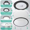 imageFlush Mount Ceiling Light Black 30W 4000Lm 5CCT Dimmable LED Ceiling Light Fixture 2700K3000K4000K5000K6500K Adjustable 10 Inch for Hallway Bedroom Bathroom Kitchen Closet Offices Set of 2Black