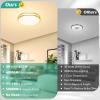 imageFlush Mount Ceiling Light Black 30W 4000Lm 5CCT Dimmable LED Ceiling Light Fixture 2700K3000K4000K5000K6500K Adjustable 10 Inch for Hallway Bedroom Bathroom Kitchen Closet Offices Set of 2Brushed Gold