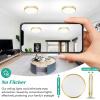 imageFlush Mount Ceiling Light Black 30W 4000Lm 5CCT Dimmable LED Ceiling Light Fixture 2700K3000K4000K5000K6500K Adjustable 10 Inch for Hallway Bedroom Bathroom Kitchen Closet Offices Set of 2Brushed Gold