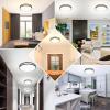 imageFlush Mount Ceiling Light Black 30W 4000Lm 5CCT Dimmable LED Ceiling Light Fixture 2700K3000K4000K5000K6500K Adjustable 10 Inch for Hallway Bedroom Bathroom Kitchen Closet Offices Set of 2Black
