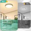 imageFlush Mount Ceiling Light Black 30W 4000Lm 5CCT Dimmable LED Ceiling Light Fixture 2700K3000K4000K5000K6500K Adjustable 10 Inch for Hallway Bedroom Bathroom Kitchen Closet Offices Set of 2Black