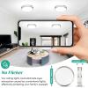 imageFlush Mount Ceiling Light Black 30W 4000Lm 5CCT Dimmable LED Ceiling Light Fixture 2700K3000K4000K5000K6500K Adjustable 10 Inch for Hallway Bedroom Bathroom Kitchen Closet Offices Set of 2Brushed Nickle