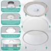 imageFlush Mount Ceiling Light Black 30W 4000Lm 5CCT Dimmable LED Ceiling Light Fixture 2700K3000K4000K5000K6500K Adjustable 10 Inch for Hallway Bedroom Bathroom Kitchen Closet Offices Set of 2Brushed Nickle
