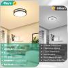 imageFlush Mount Ceiling Light Black 30W 4000Lm 5CCT Dimmable LED Ceiling Light Fixture 2700K3000K4000K5000K6500K Adjustable 10 Inch for Hallway Bedroom Bathroom Kitchen Closet Offices Set of 2Black