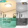 imageFlush Mount Ceiling Light Black 30W 4000Lm 5CCT Dimmable LED Ceiling Light Fixture 2700K3000K4000K5000K6500K Adjustable 10 Inch for Hallway Bedroom Bathroom Kitchen Closet Offices Set of 2Brushed Nickle