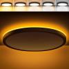 imageBrightever 12 Inch LED Flush Mount Ceiling Light Fixture with Night Light 24W 2400LM Modern Ceiling Light 2700K3000K4000K5000K6500K Selectable amp Dimmable Ceiling Lamp for Bedroom Black 1 PackBlack