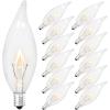 imageBrightever Vintage Incandescent Light Bulbs 40Watt B10 380 Lumens Clear Dimmable E12 Edison Candelabra Lightbulbs Decorative Candle Bulbs for Chandeliers Ceiling Fan 2500K Warm White 12PackAntique