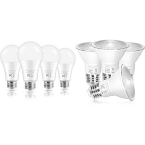 imageBrightever PAR20 LED Bulbs 50 Watt Equivalent LED Light Bulb Dimmable 3000K Warm White Light Bulbs 600 Lumens Energy Efficient 7W E26 Standard Base for Indoor Outdoor Home Spot Lighting 4Pack