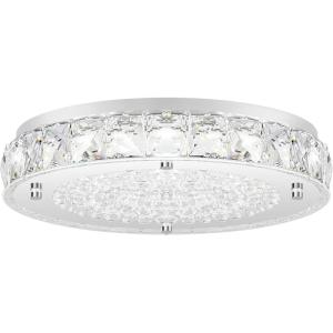imageCrystal Chandeliers Flush Mount LED Ceiling Light Fixture 5000K Daylight White Super Bright 1980LM 11Inch Dimmable Farmhouse Kitchen Light Modern Ceiling Lamp for Bedroom Bathroom Nursery188 inch