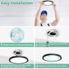 image12Inch LED Flush Mount Ceiling Light Fixture 28W 3200Lm Dimmable Modern Recessed Ceiling Lamp 5000K Daylight White Round Low Profile Ceiling Light for Kitchen Closet Bedroom Hallway Laundry 1PackBlack
