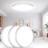 image12Inch LED Flush Mount Ceiling Light Fixture 28W 3200Lm Dimmable Modern Recessed Ceiling Lamp 5000K Daylight White Round Low Profile Ceiling Light for Kitchen Closet Bedroom Hallway Laundry 1PackWhite