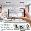 image12Inch LED Flush Mount Ceiling Light Fixture 28W 3200Lm Dimmable Modern Recessed Ceiling Lamp 5000K Daylight White Round Low Profile Ceiling Light for Kitchen Closet Bedroom Hallway Laundry 1PackBlack