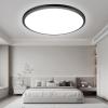 image12Inch LED Flush Mount Ceiling Light Fixture 28W 3200Lm Dimmable Modern Recessed Ceiling Lamp 5000K Daylight White Round Low Profile Ceiling Light for Kitchen Closet Bedroom Hallway Laundry 1PackBlackDimmable