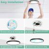 image12Inch LED Flush Mount Ceiling Light Fixture 28W 3200Lm Dimmable Modern Recessed Ceiling Lamp 5000K Daylight White Round Low Profile Ceiling Light for Kitchen Closet Bedroom Hallway Laundry 1PackBlack