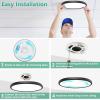 image12Inch LED Flush Mount Ceiling Light Fixture 28W 3200Lm Dimmable Modern Recessed Ceiling Lamp 5000K Daylight White Round Low Profile Ceiling Light for Kitchen Closet Bedroom Hallway Laundry 1PackBlack