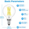 image:imageBrightever 6 Pack G165 LED Light Bulbs 4W E26 Dimmable Candelabra Bulb 40W Equivalent Warm White 2700K 480LM Clear Glass Globe Edison Light Bulbs for Ceiling Fan Chandelier Vanity Light5000k Daylight White