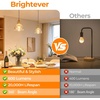 image:imageBrightever 6 Pack G165 LED Light Bulbs 6W E26 Dimmable Candelabra Bulb 60W Equivalent Warm White 2700K 600LM Clear Glass Globe Edison Light Bulbs for Ceiling Fan Chandelier Vanity Light2700k Warm White