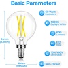 image:imageBrightever 6 Pack G165 LED Light Bulbs 6W E26 Dimmable Candelabra Bulb 60W Equivalent Warm White 2700K 600LM Clear Glass Globe Edison Light Bulbs for Ceiling Fan Chandelier Vanity Light5000k Daylight White