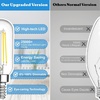 image:imageBrightever E12 LED Light Bulbs 40 Watt Equivalent 4W Candelabra Dimmable Edison Bulbs 5000K T6 Bulbs for Chandelier Ceiling Fan Light 400LM Vintage T25 Tubular Small Filament Bulbs 24 Packs