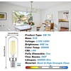 image:imageBrightever E12 LED Light Bulbs 40 Watt Equivalent 4W Candelabra Dimmable Edison Bulbs 5000K T6 Bulbs for Chandelier Ceiling Fan Light 400LM Vintage T25 Tubular Small Filament Bulbs 24 Packs
